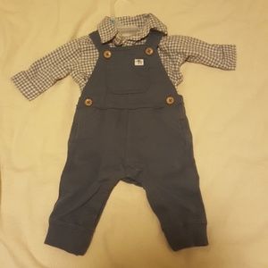*Sold*🌸Carter's Newborn blue overalls NWOT